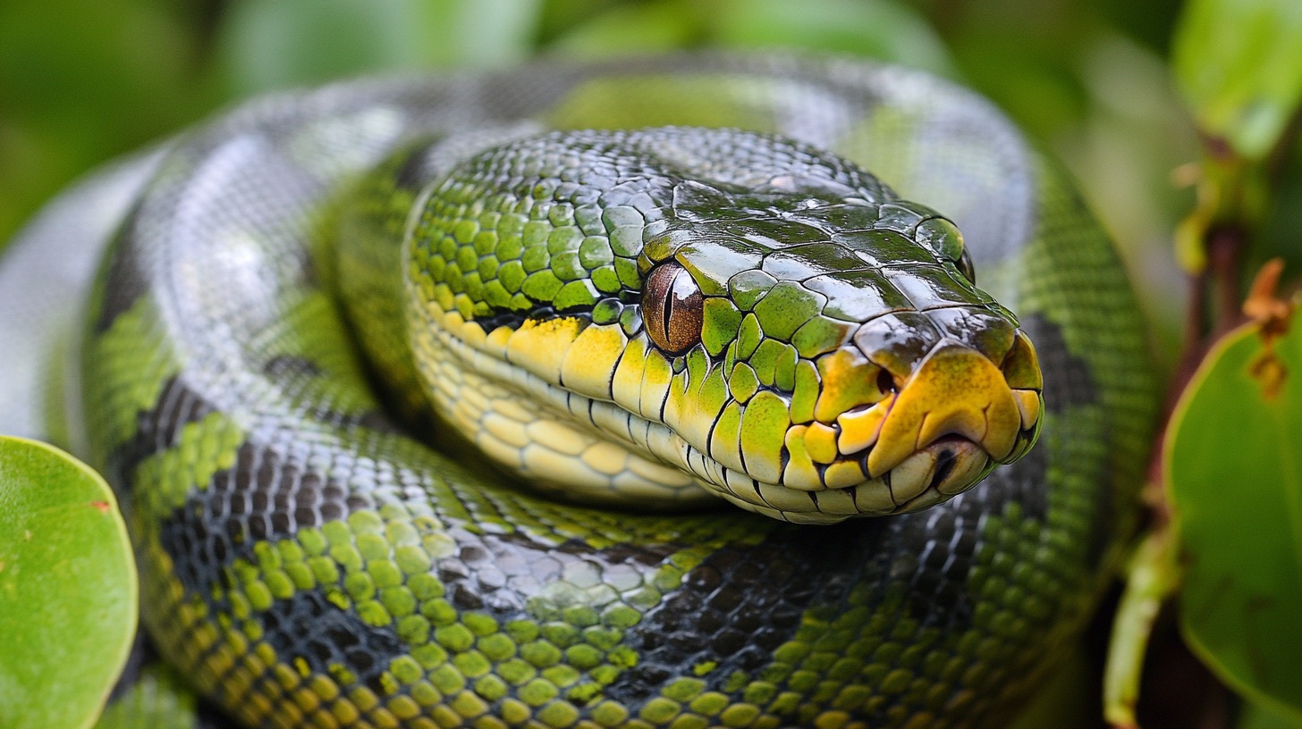 Green Anaconda (Eunectes murinus) - largest snake in the world